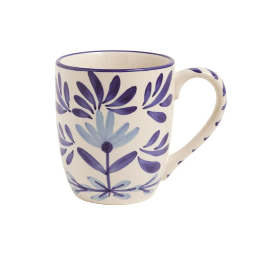 Blue Floral Flourish Mug