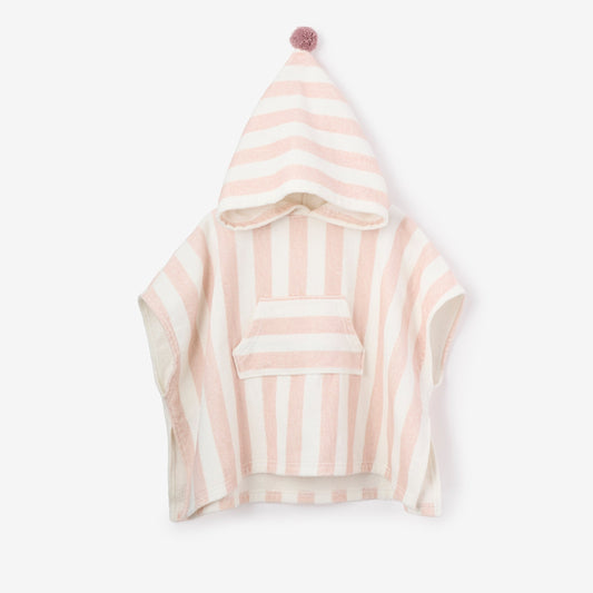 Pink Stripe Beach Poncho