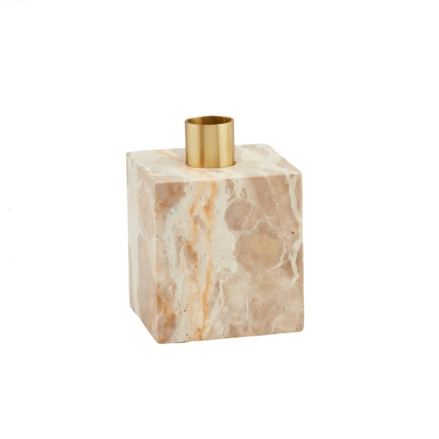 Tan Marble Taper Holder