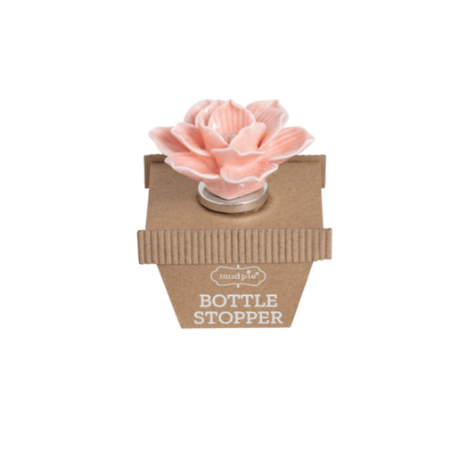 Pink Flower Bottle Stopper