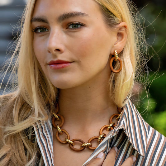 Earth Goddess Link Drop Earrings