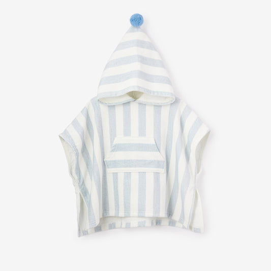 Blue Stripe Beach Poncho