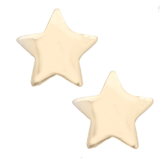 Classic Star Stud Earrings in Shiny Gold