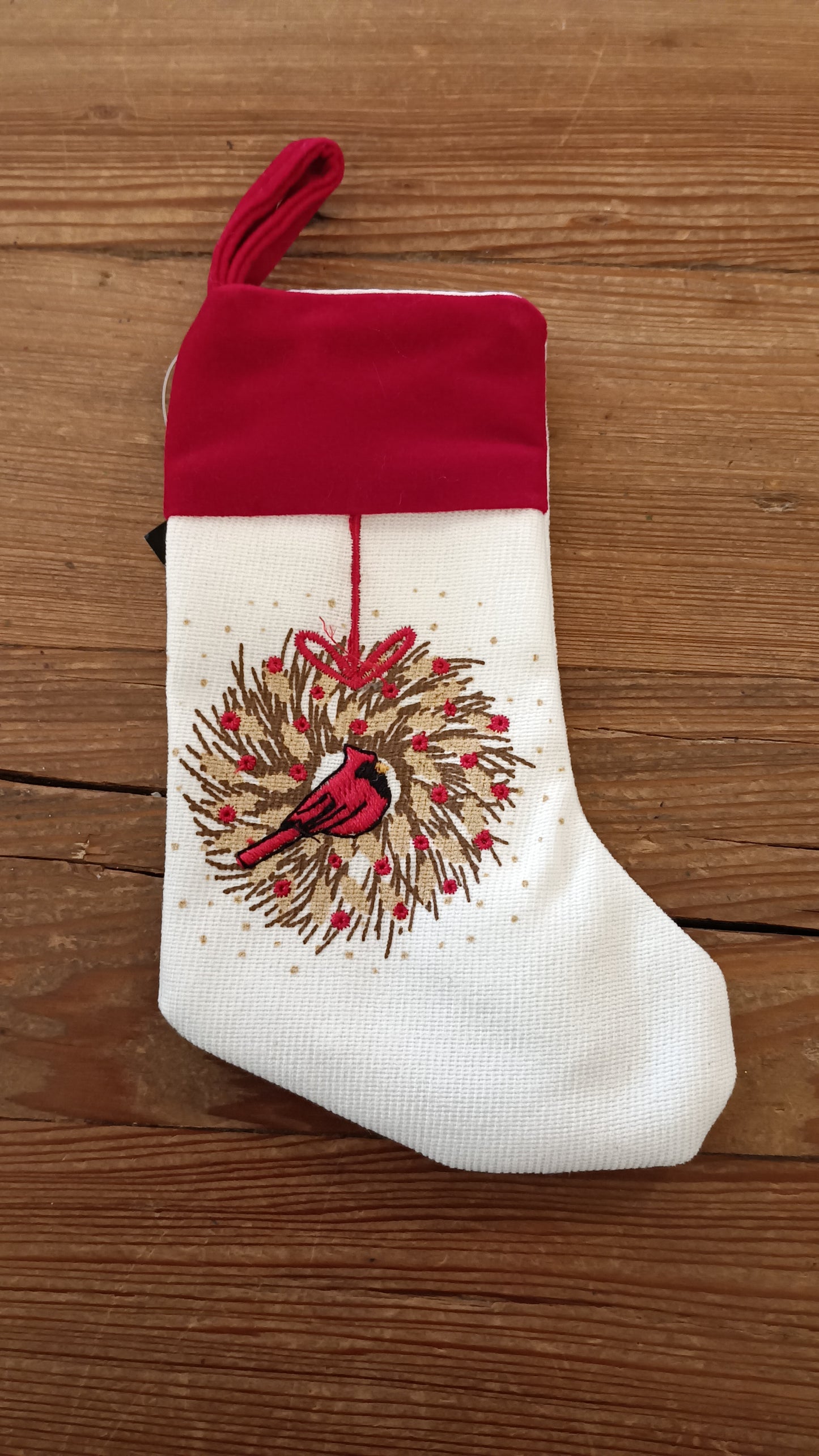 Mini Cardinal Stocking