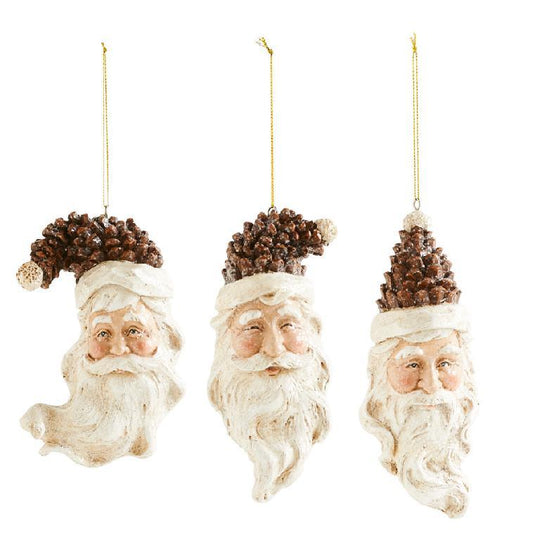 Santa Pinecone Ornament