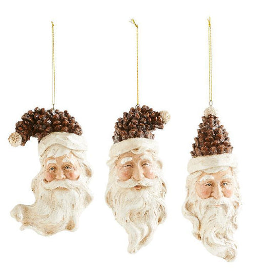 Santa Pinecone Ornament