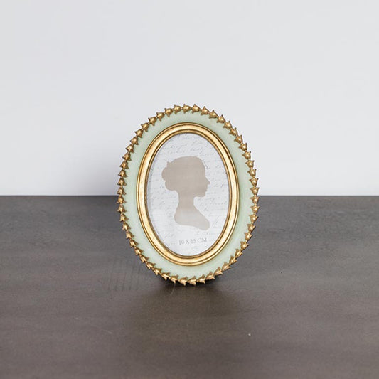 Oval Frame with Golden Tulips