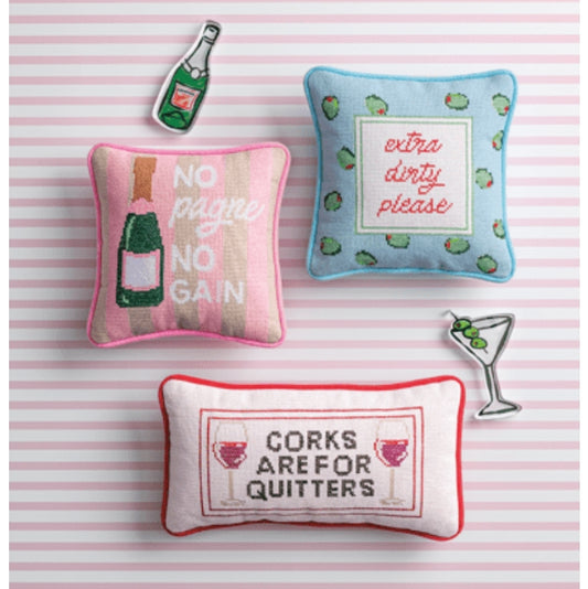 Olives Needlepoint Pillow