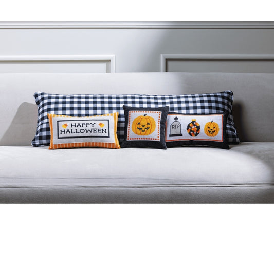 Halloween Embroidered Mini Pillow