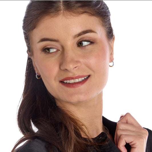 Pave Huggie Hoop Earrings