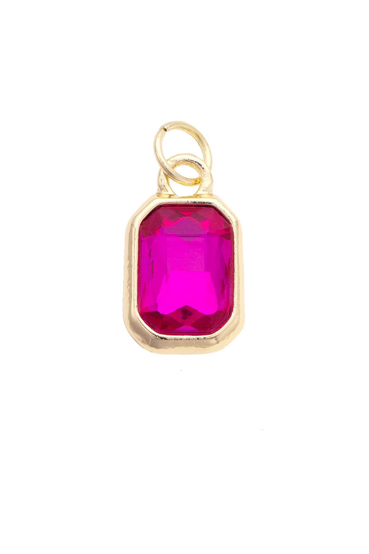 Fuchsia Rhinestone Charm