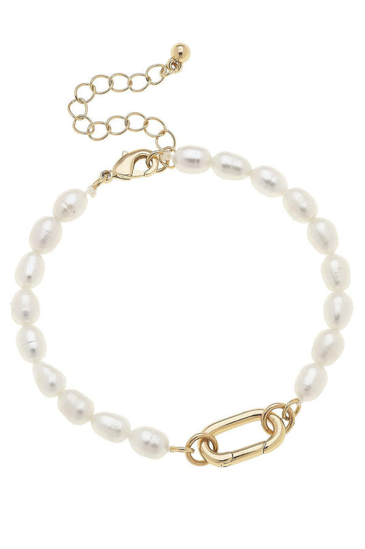 Piper Freshwater Pearl Bracelet Base in Ivory