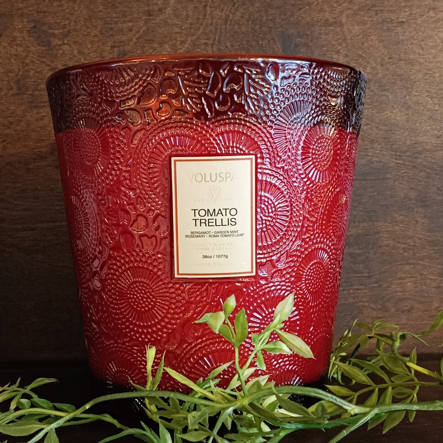 Tomato Trellis 3 Wick Hearth Candle