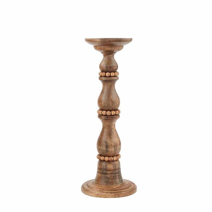 Wood Bead Candlesticks