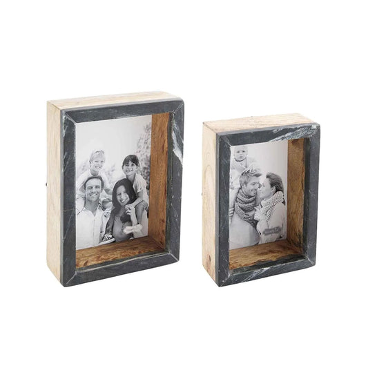 Black Marble Shadow Frame