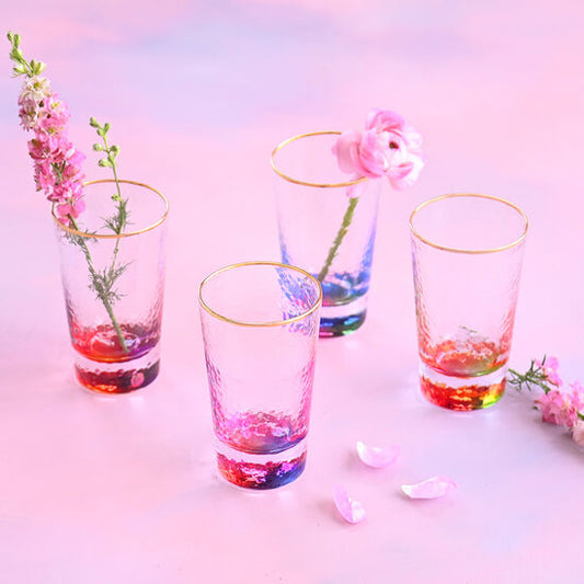 Colorful Bottom Tumbler Glass