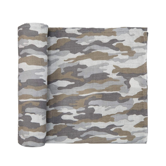 Muslin Camo Swaddle Blanket