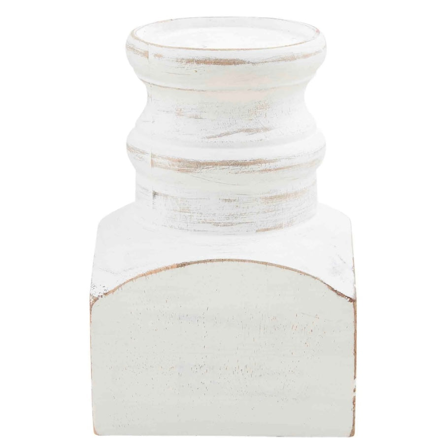 Short White Candle Holder