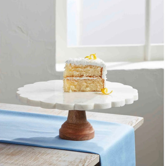 Scallop Marble Cake Stand
