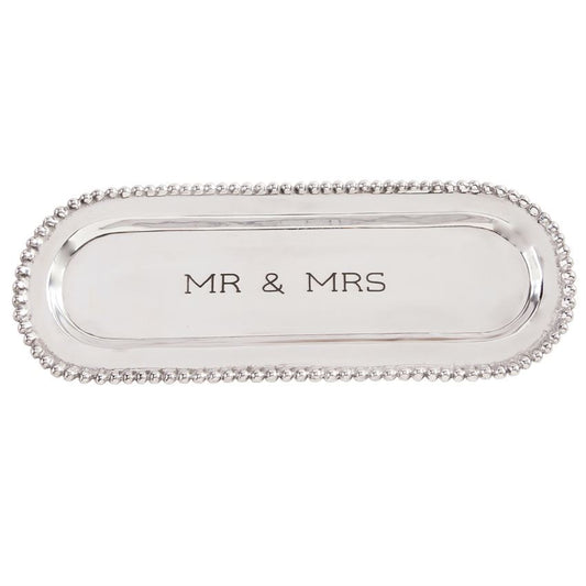 Mr. and Mrs. Beaded Cracker Tray