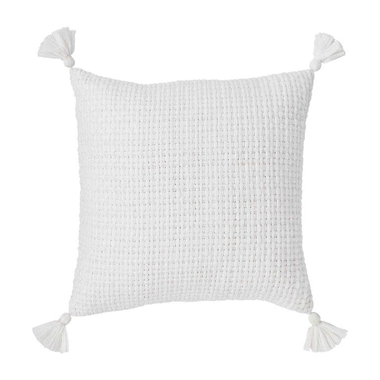 White Fringe Pillow