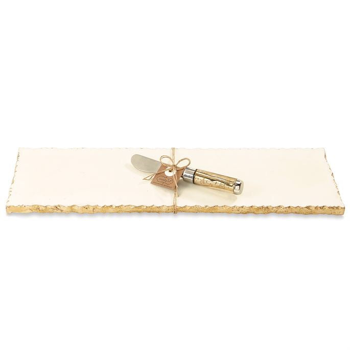 Rectangle Gold Rim Marble Cutting Board