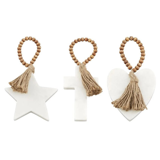 Beaded Marble Ornament