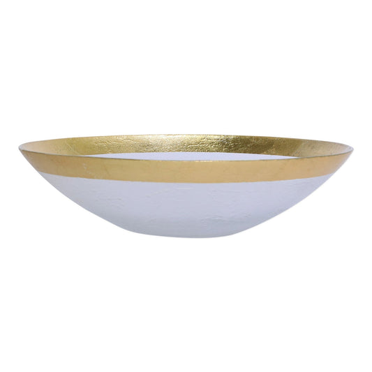 Vietri Glass Gold Rim Bowl