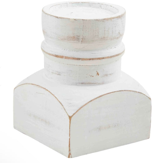 Short White Candle Holder