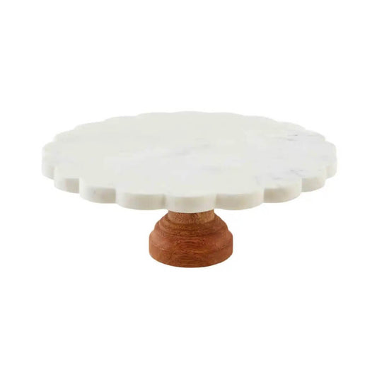 Scallop Marble Cake Stand