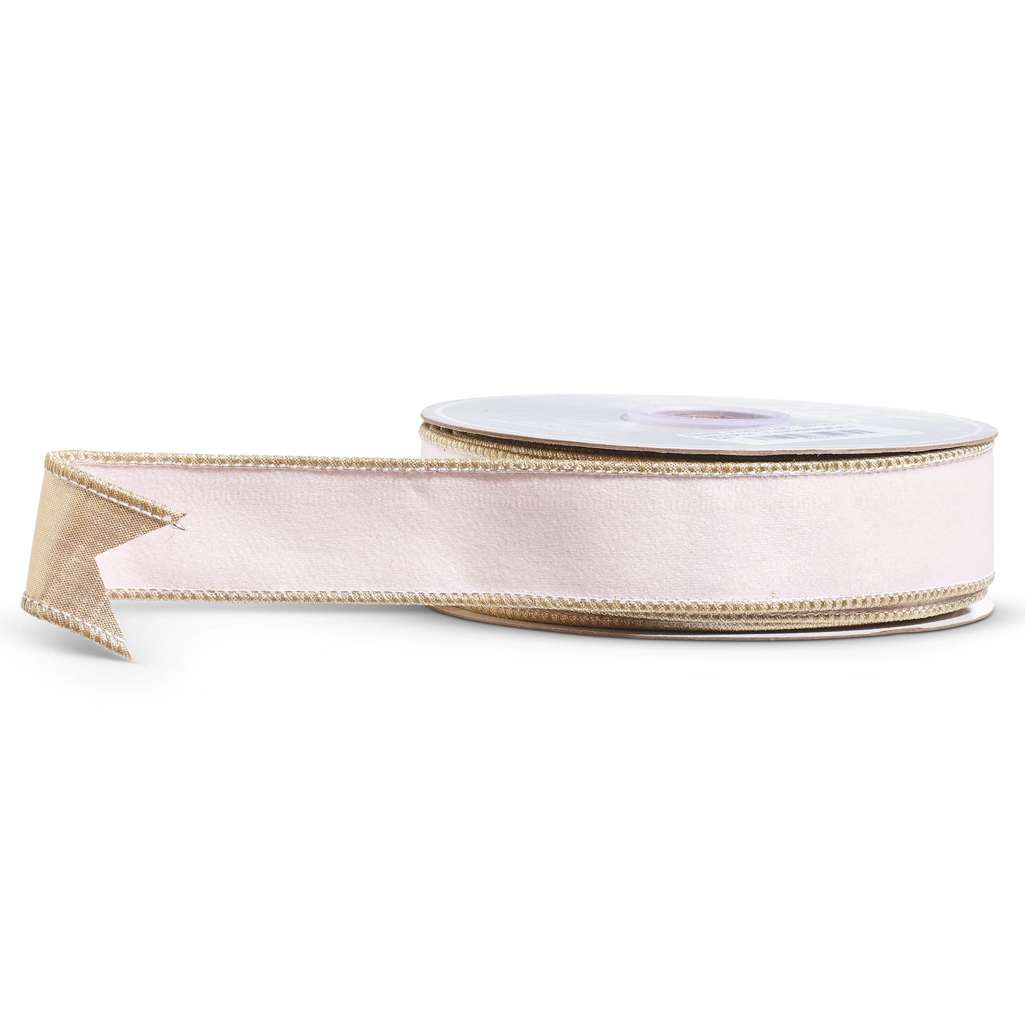 Pale Pink Ribbon w/Gold Trim