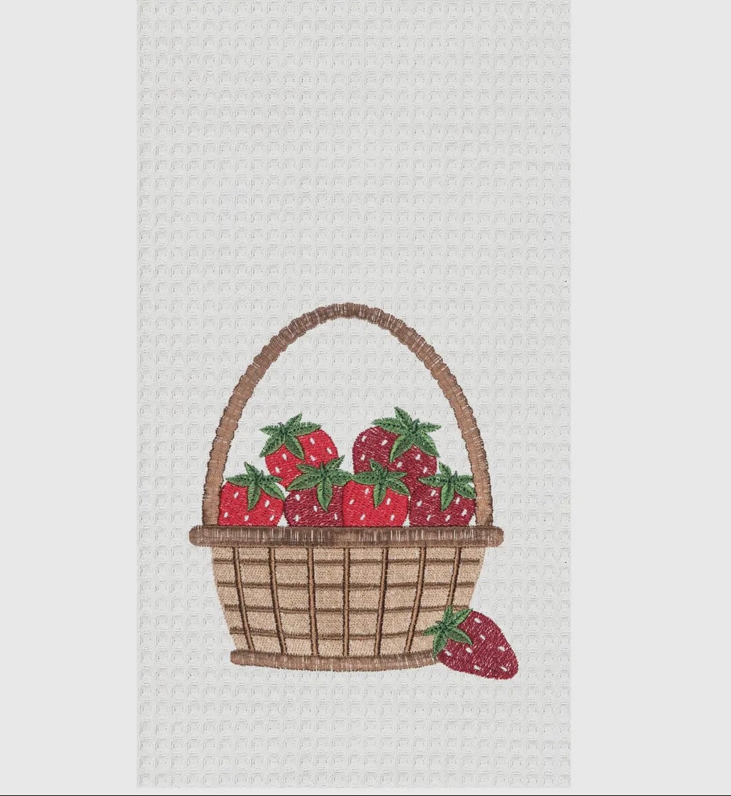 Strawberry Waffle Basket Towel