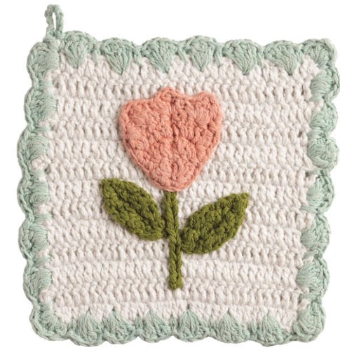 Tulip Crochet Pot Holder