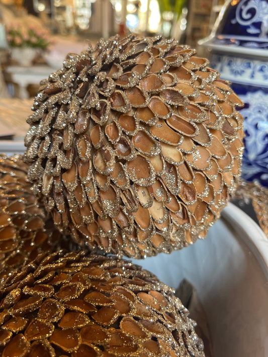 Round Pinecone Ornament