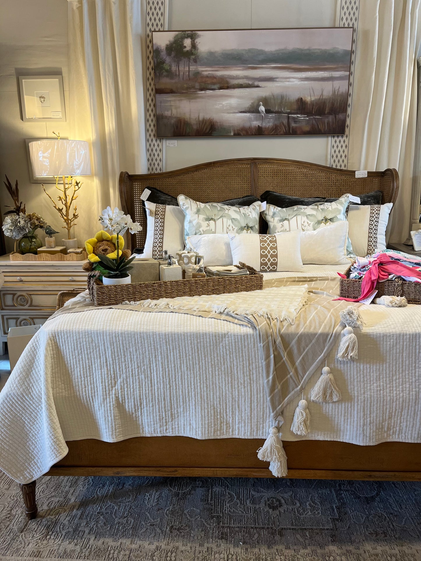 Kingstone Caned Bed