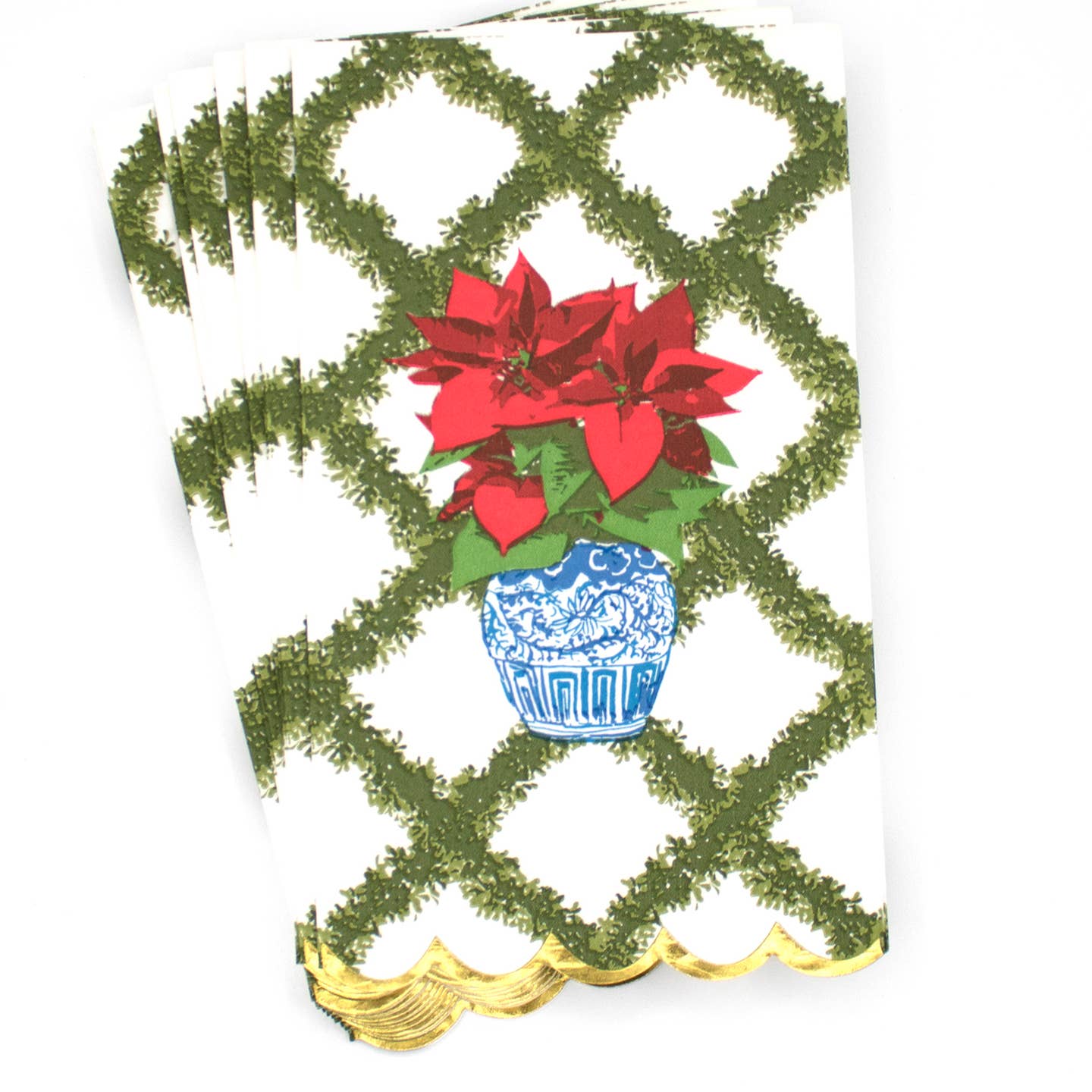 Poinsettias Paper Guest Towels