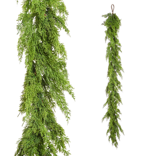 5’ Fresh Green Cedar Garland