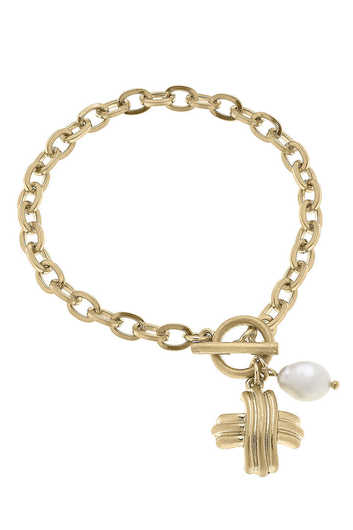 Serena Cross Toggle Bracelet