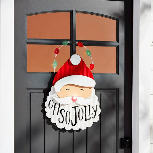 Santa Light-Up Door Hanger