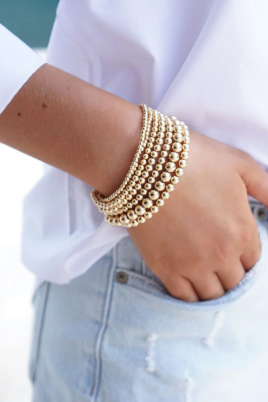 Ruby Stretch Bead Bracelet