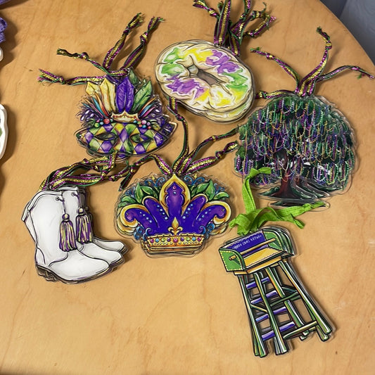 Mardi Gras Acrylic Ornament