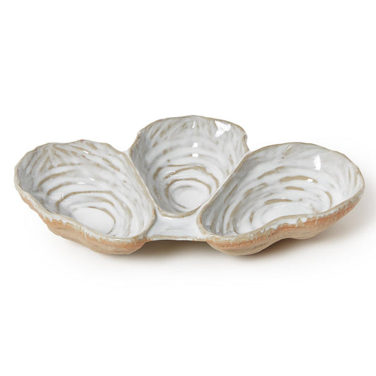 3 Section Oyster Tidbit Dish/Tray