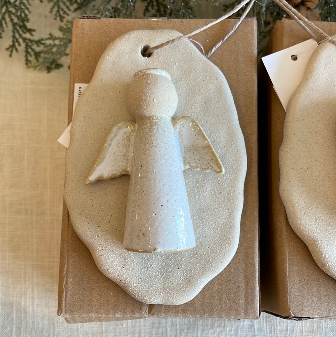 Ceramic Angel Nativity Ornament
