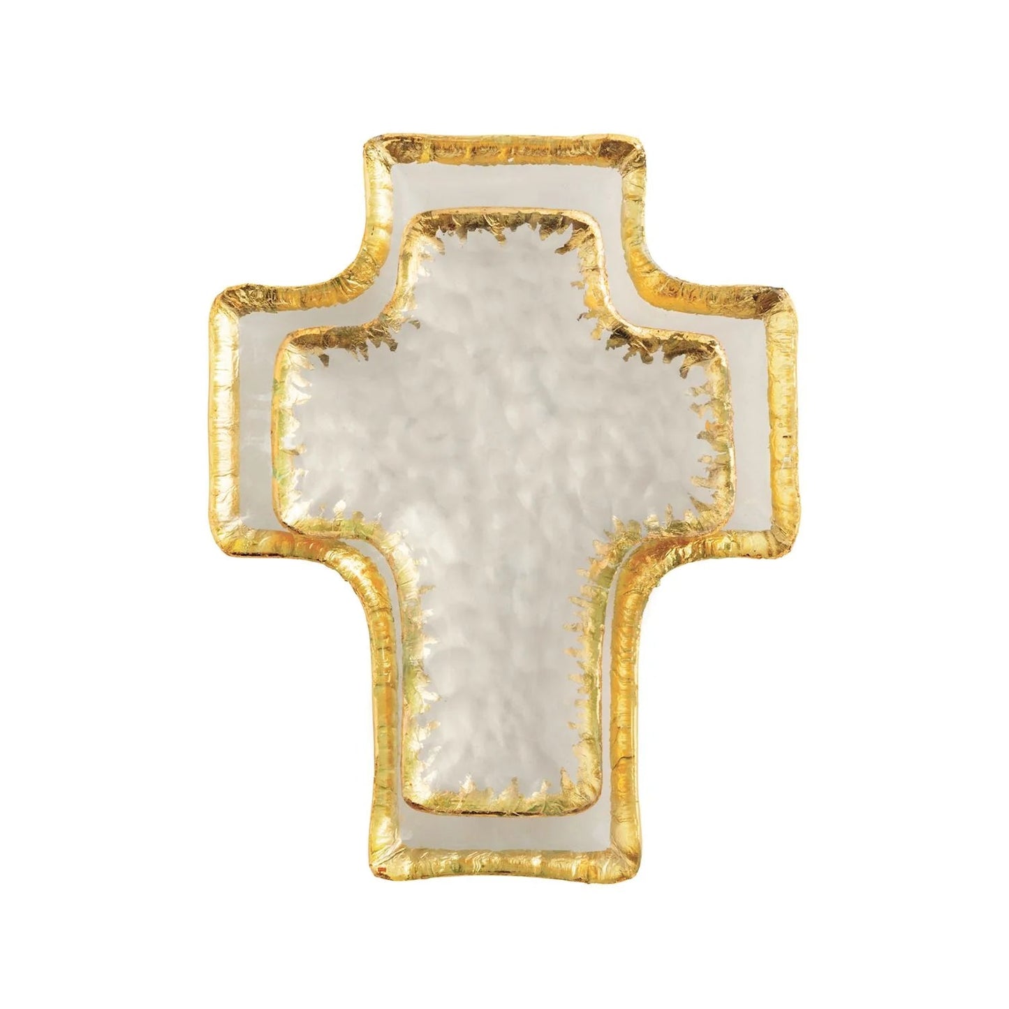 Glass Cross Tidbit Tray