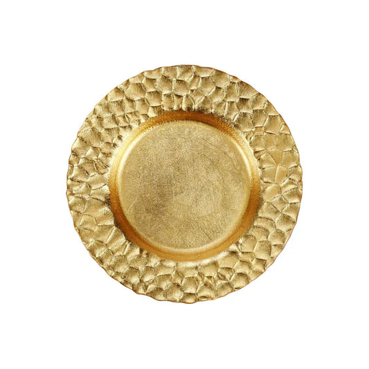 Gold Honeycomb Salad Plate