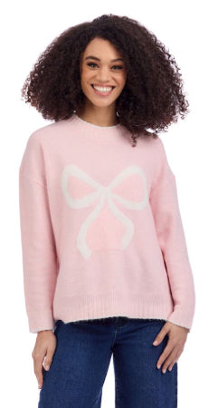 Wilder Bow Pink Sweater