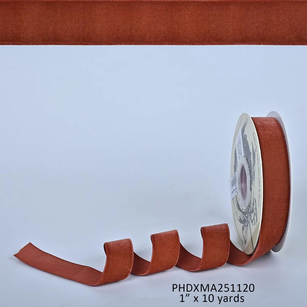 Cinnamon Velvet Finishing Ribbon 1"