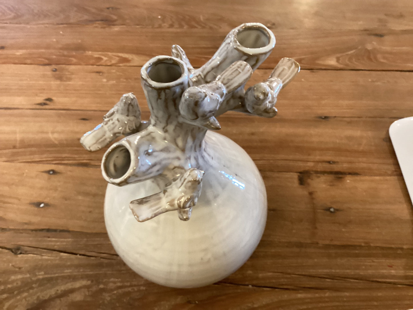 Branch w/Bird Ceramic Vase