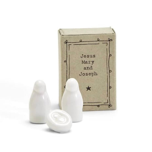 Jesus, Mary and Joseph Mini Ceramic Nativity