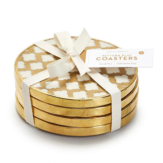 Gold Pattern Play Coasters